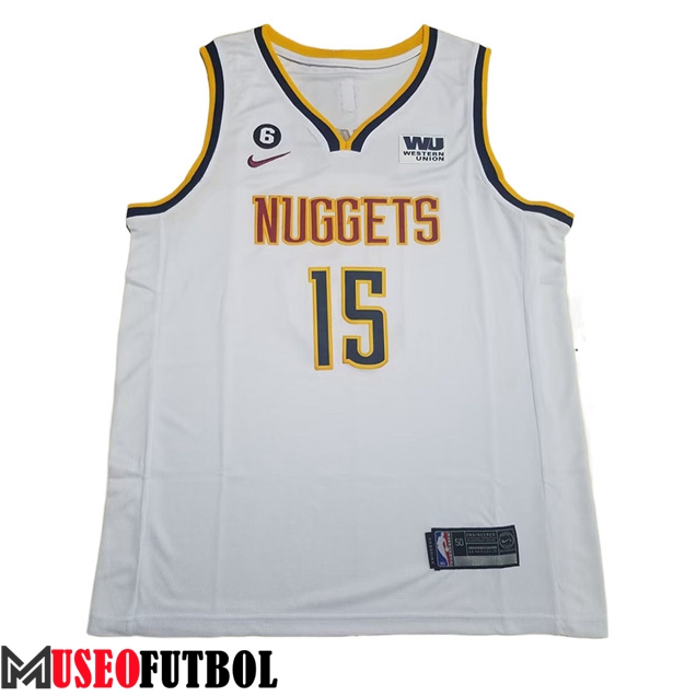 Camisetas Denver Nuggets (JOKIC #15) 2023/24 Blanco -04