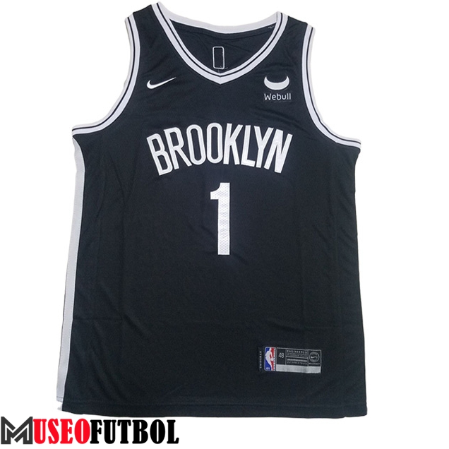 Camisetas Brooklyn Nets (BRIDGES #1) 2023/24 Negro -02