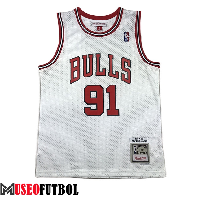 Camisetas Chicago Bulls (RODMAN #91) 2023/24 Blanco