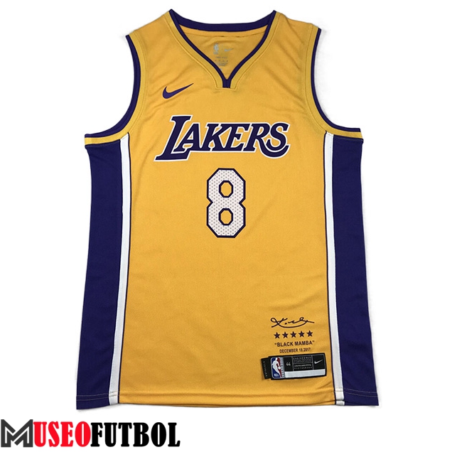 Camisetas Los Angeles Lakers (BRYANT #8) 2023/24 Amarillo