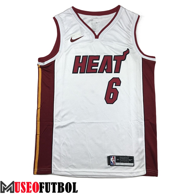 Camisetas Miami Heat (JAMES #6) 2023/24 Blanco