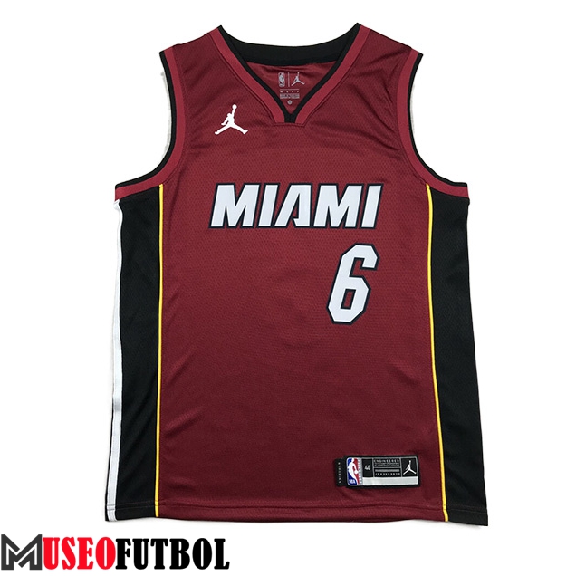 Camisetas Miami Heat (JAMES #6) 2023/24 Rojo