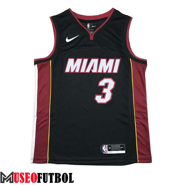 Camisetas Miami Heat (WADE #3) 2023/24 Negro -04