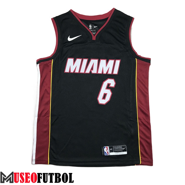 Camisetas Miami Heat (JAMES #6) 2023/24 Negro