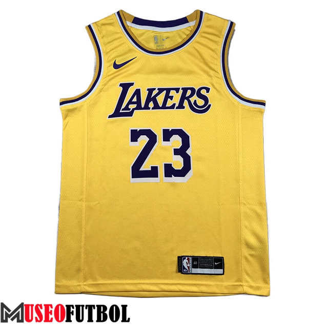 Camisetas Los Angeles Lakers (JAMES #23) 2023/24 Amarillo