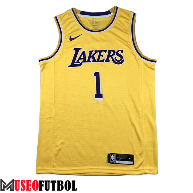 Camisetas Los Angeles Lakers (RUSSELL #1) 2023/24 Amarillo