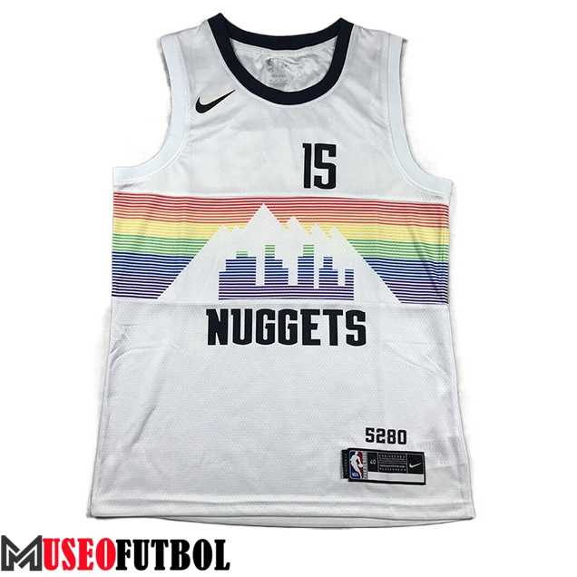 Camisetas Denver Nuggets (JOKIC #15) 2023/24 Blanco -02