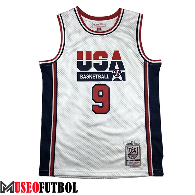 Camisetas USA (JORDAN #9) 2023/24 Blanco