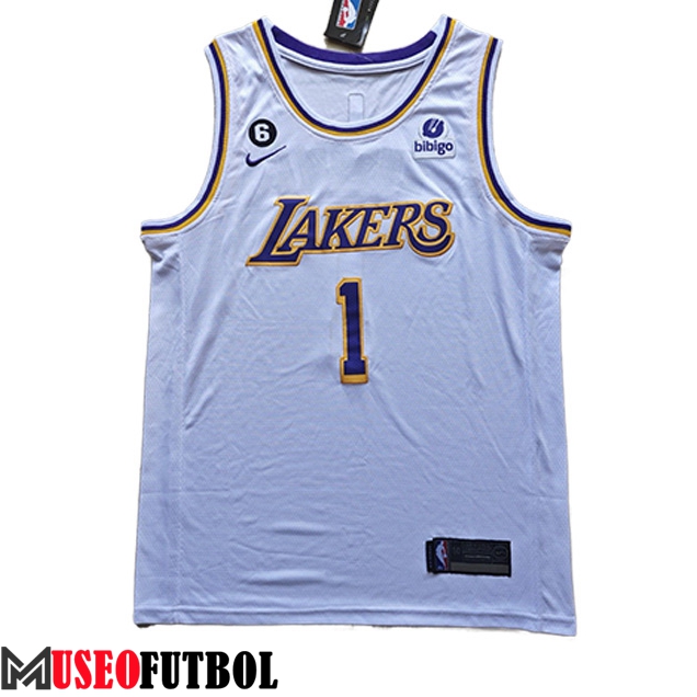 Camisetas Los Angeles Lakers (RUSSELL #1) 2023/24 Blanco