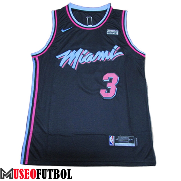 Camisetas Miami Heat (WADE #3) 2023/24 Negro -03