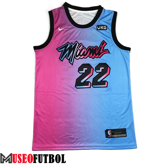 Camisetas Miami Heat (BUTLER #22) 2023/24 Azul/Rosa