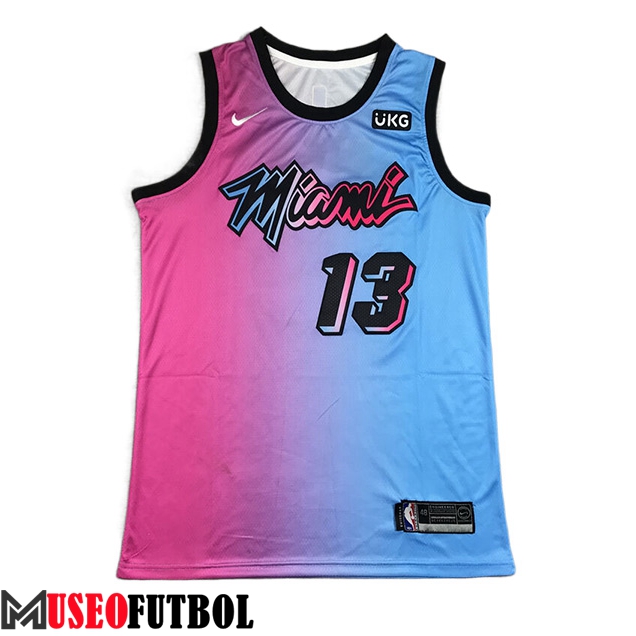 Camisetas Miami Heat (ADEBAYO #13) 2023/24 Azul/Rosa