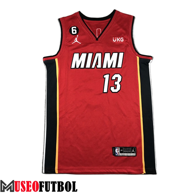 Camisetas Miami Heat (ADEBAYO #13) 2023/24 Rojo -02