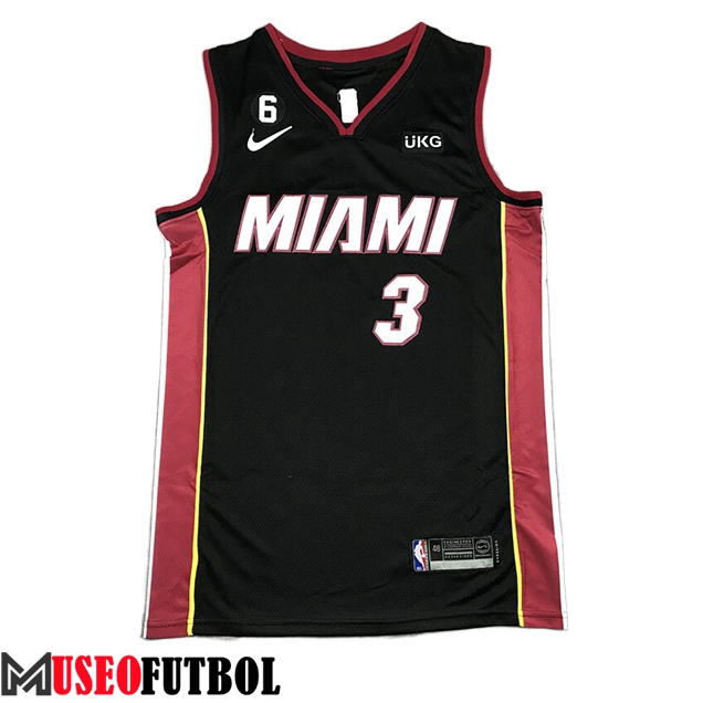 Camisetas Miami Heat (WADE #3) 2023/24 Negro -02