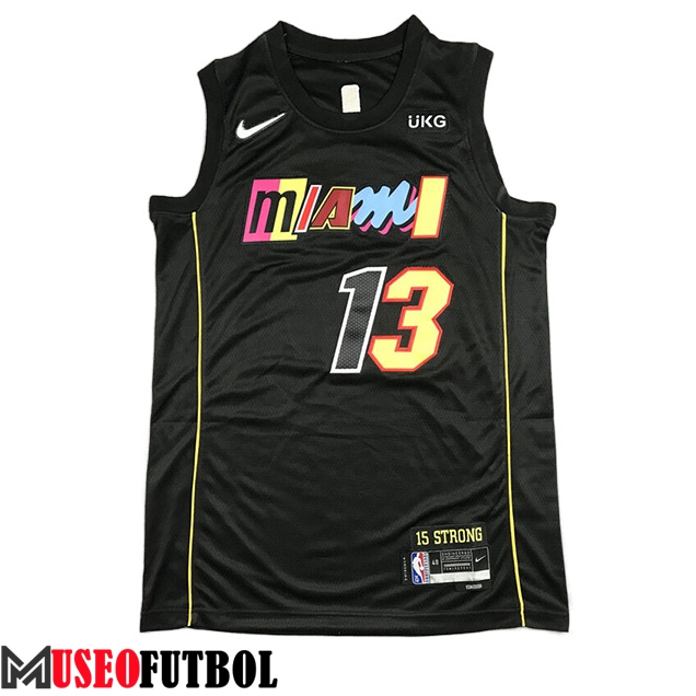 Camisetas Miami Heat (ADEBAYO #13) 2023/24 Negro -02