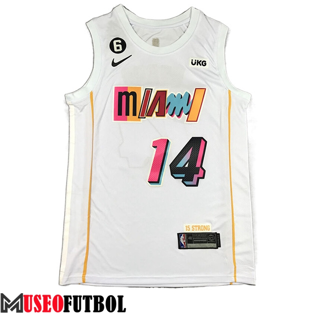 Camisetas Miami Heat (HERRO #14) 2023/24 Blanco -04