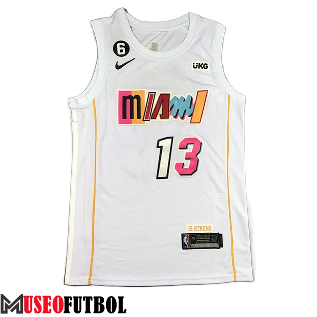 Camisetas Miami Heat (ADEBAYO #13) 2023/24 Blanco -03