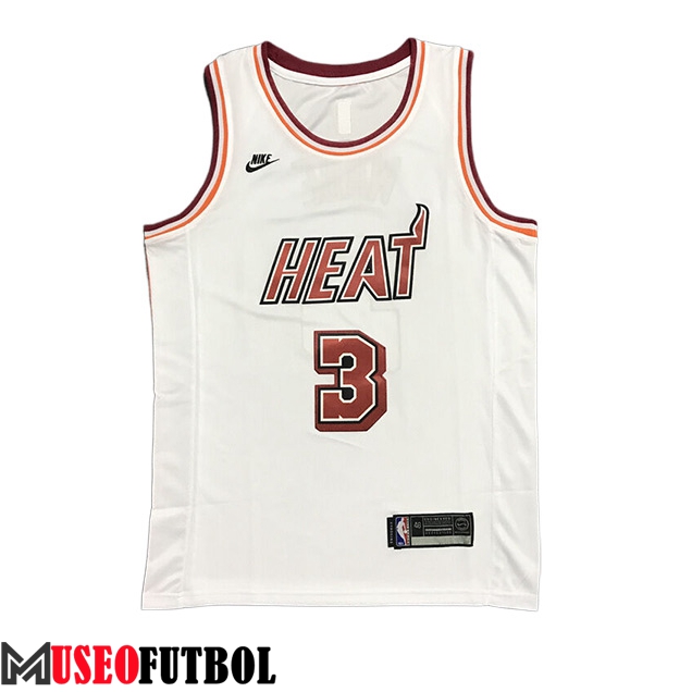 Camisetas Miami Heat (WADE #3) 2023/24 Blanco -02