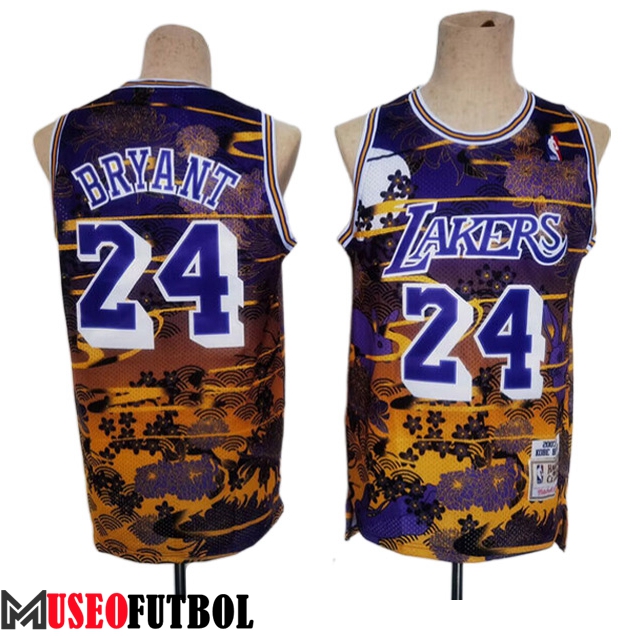 Camisetas Los Angeles Lakers (BRYANT #24) 2023/24 Violeta/Amarillo