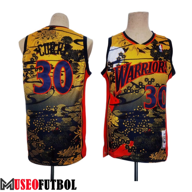 Camisetas Golden State Warriors (CURRY #30) 2023/24 Negro/Amarillo