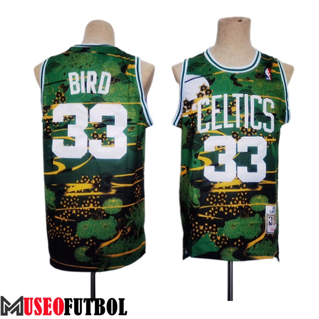 Camisetas Boston Celtics (BIRD #33) 2023/24 Negro/Verde -02