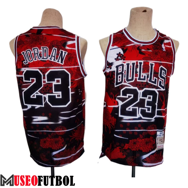 Camisetas Chicago Bulls (JORDAN #23) 2023/24 Negro/Rojo -02