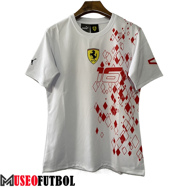 Camiseta de manga corta F1 Scuderia Ferrari Team Blanco 2023