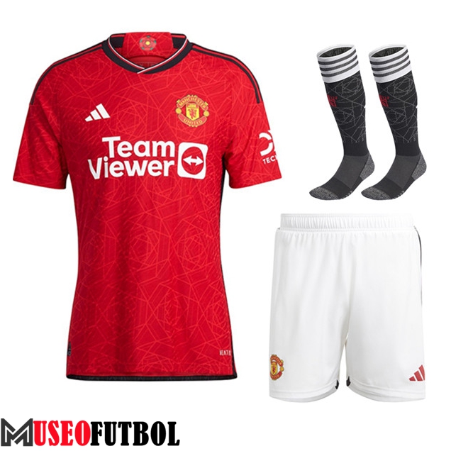 Camisetas Futbol Manchester United Primera (Cortos + Calcetines) 2023/2024