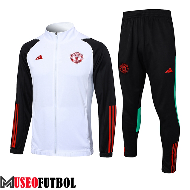 Chandal Equipos De Futbol - Chaqueta Manchester United Blanco 2023/2024