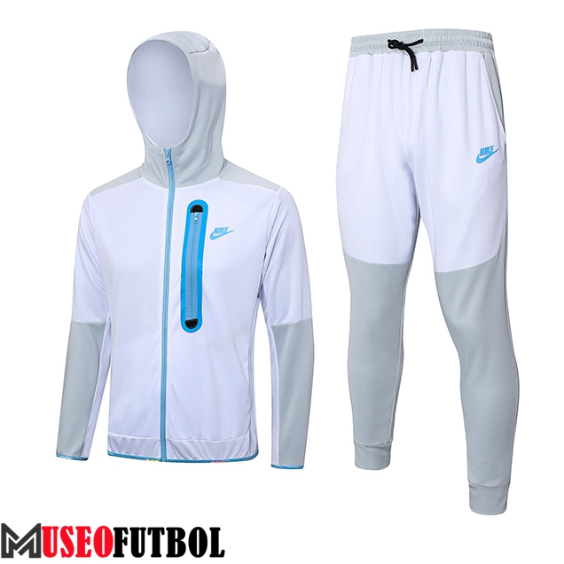 Chaqueta Con Capucha Chandal Rompevientos Chaqueta Nike Blanco 2023/2024 -02