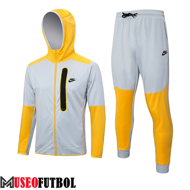 Chaqueta Con Capucha Chandal Rompevientos Chaqueta Nike Gris Claro 2023/2024