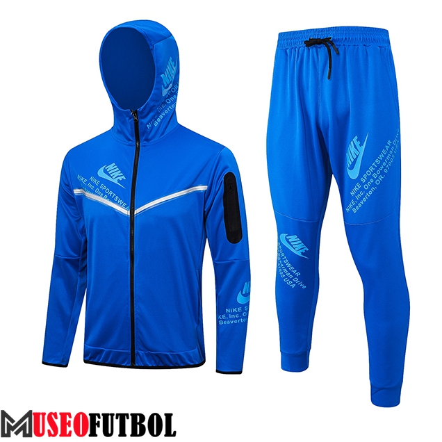 Chaqueta Con Capucha Chandal Rompevientos Chaqueta Nike Azul 2023/2024