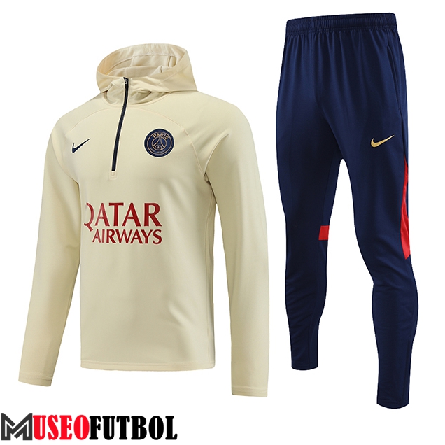 Chaqueta Con Capucha Chandal Paris PSG Blanco 2023/2024