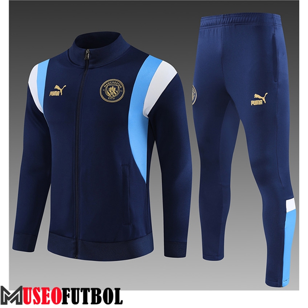 Chandal Equipos De Futbol - Chaqueta Manchester City Ninos Azul marino 2023/2024