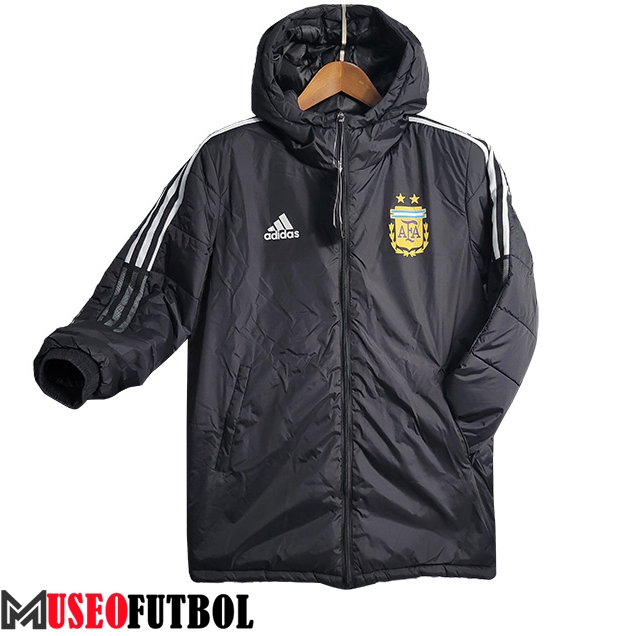 Chaqueta Con Capucha Argentina Negro 2023/2024