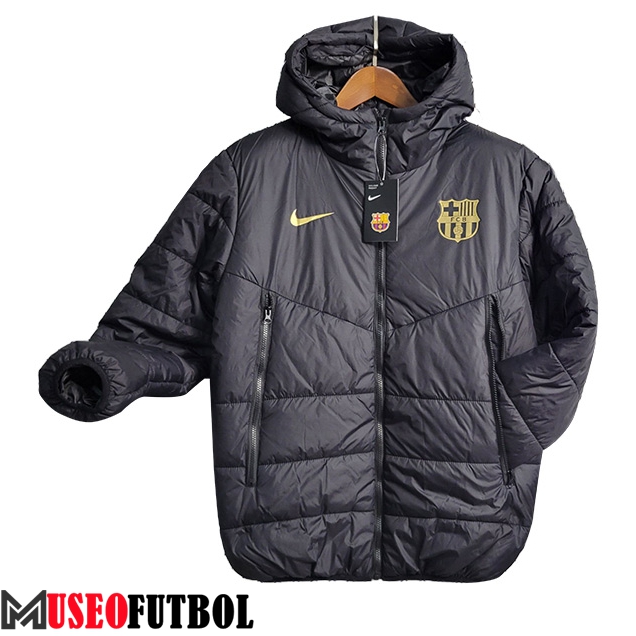 Chaqueta Con Capucha FC Barcelona Negro 2023/2024