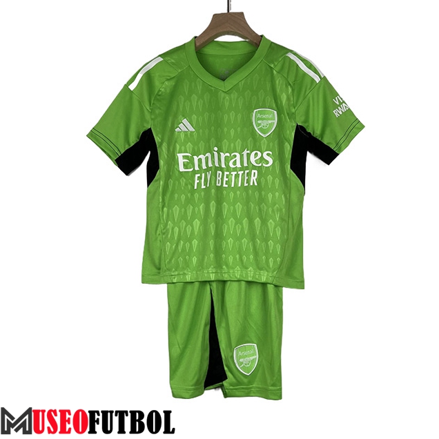 Camisetas De Futbol FC Arsenal Ninos Portero Verde 2023/2024