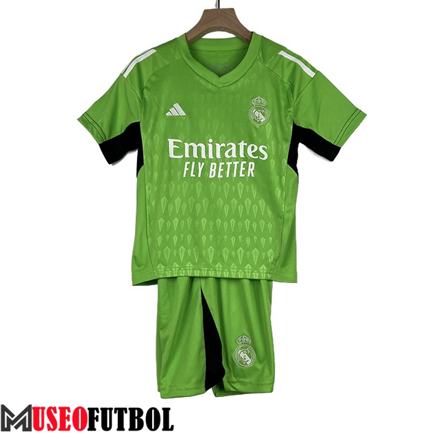 Camisetas De Futbol Real Madrid Ninos Portero Verde 2023/2024