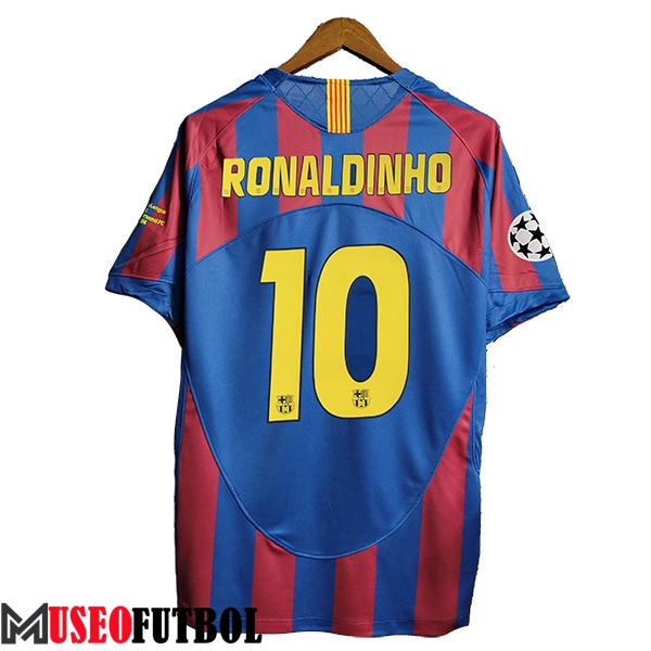 Camisetas De Futbol FC Barcelona Retro 10#RONALDINHO Primera 2005/2006