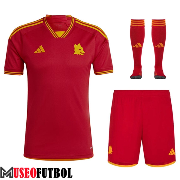 Camisetas Futbol AS Roma Primera (Cortos + Calcetines) 2023/2024