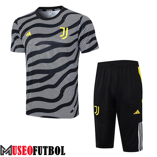 Camiseta Entrenamiento + Cortos Juventus Negro/Gris 2023/2024