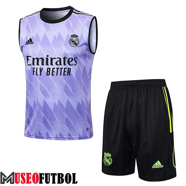 Camiseta Entrenamiento sin mangas + Cortos Real Madrid Violeta 2023/2024 -03