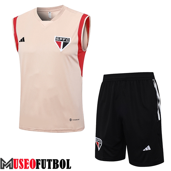 Camiseta Entrenamiento sin mangas + Cortos Sao Paulo FC Amarillo 2023/2024