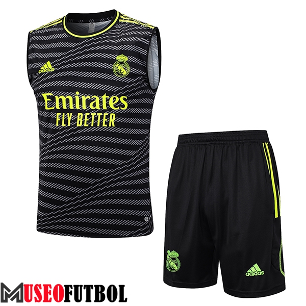 Camiseta Entrenamiento sin mangas + Cortos Real Madrid Negro 2023/2024