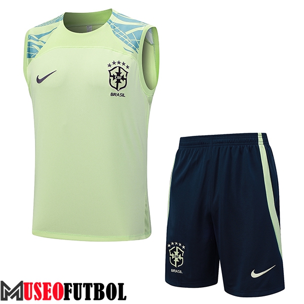 Camiseta Entrenamiento sin mangas + Cortos Bresil Verde 2023/2024