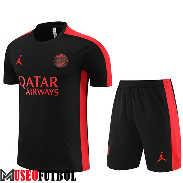 Camiseta Entrenamiento + Cortos Jordan PSG Negro 2023/2024