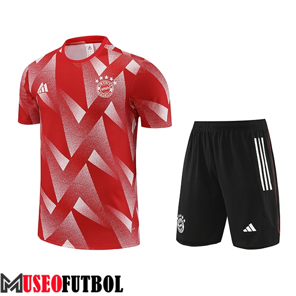 Camiseta Entrenamiento + Cortos Bayern Munich Rojo 2023/2024 -02