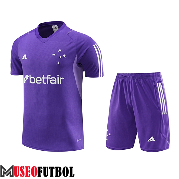 Camiseta Entrenamiento + Cortos Cruzeiro Violeta 2023/2024 -02