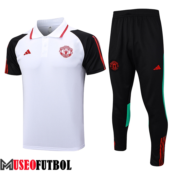 Camiseta Polo Manchester United Blanco 2023/2024