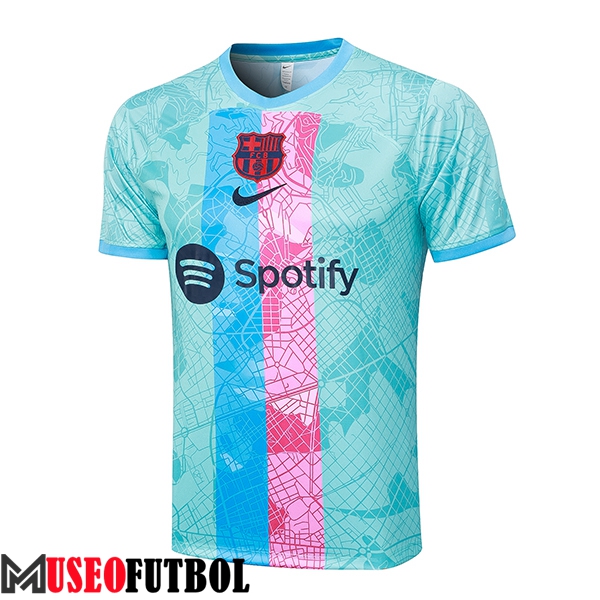 Camiseta Entrenamiento FC Barcelona Verde/Rosa 2023/2024